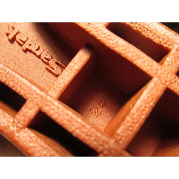 Vintage Womens Sandals 7 US 24 mexico Sandak Molded Rubber Brown Isabel NOS - Picture 6 of 10